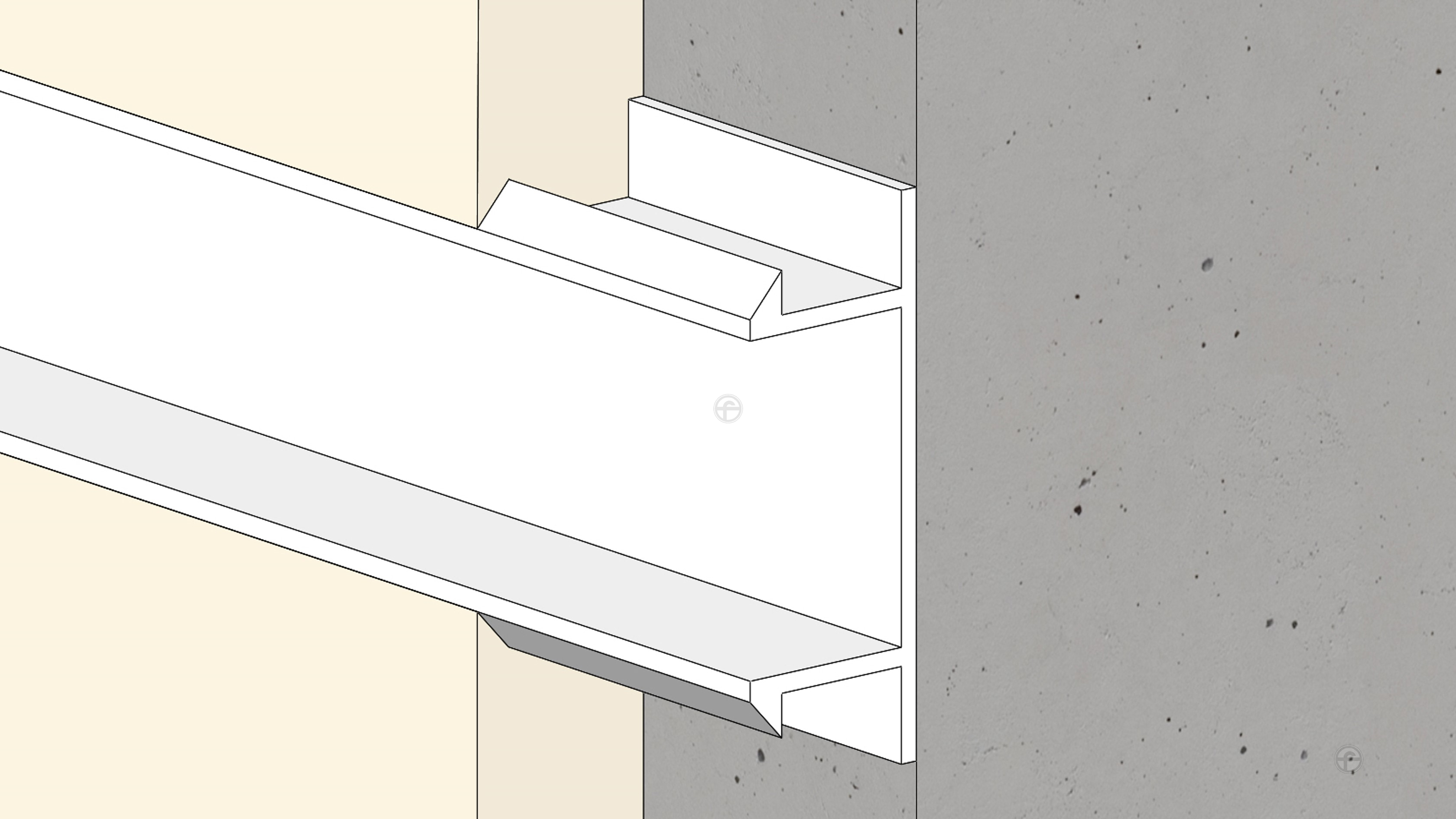 勾型 牆面批土伸縮縫