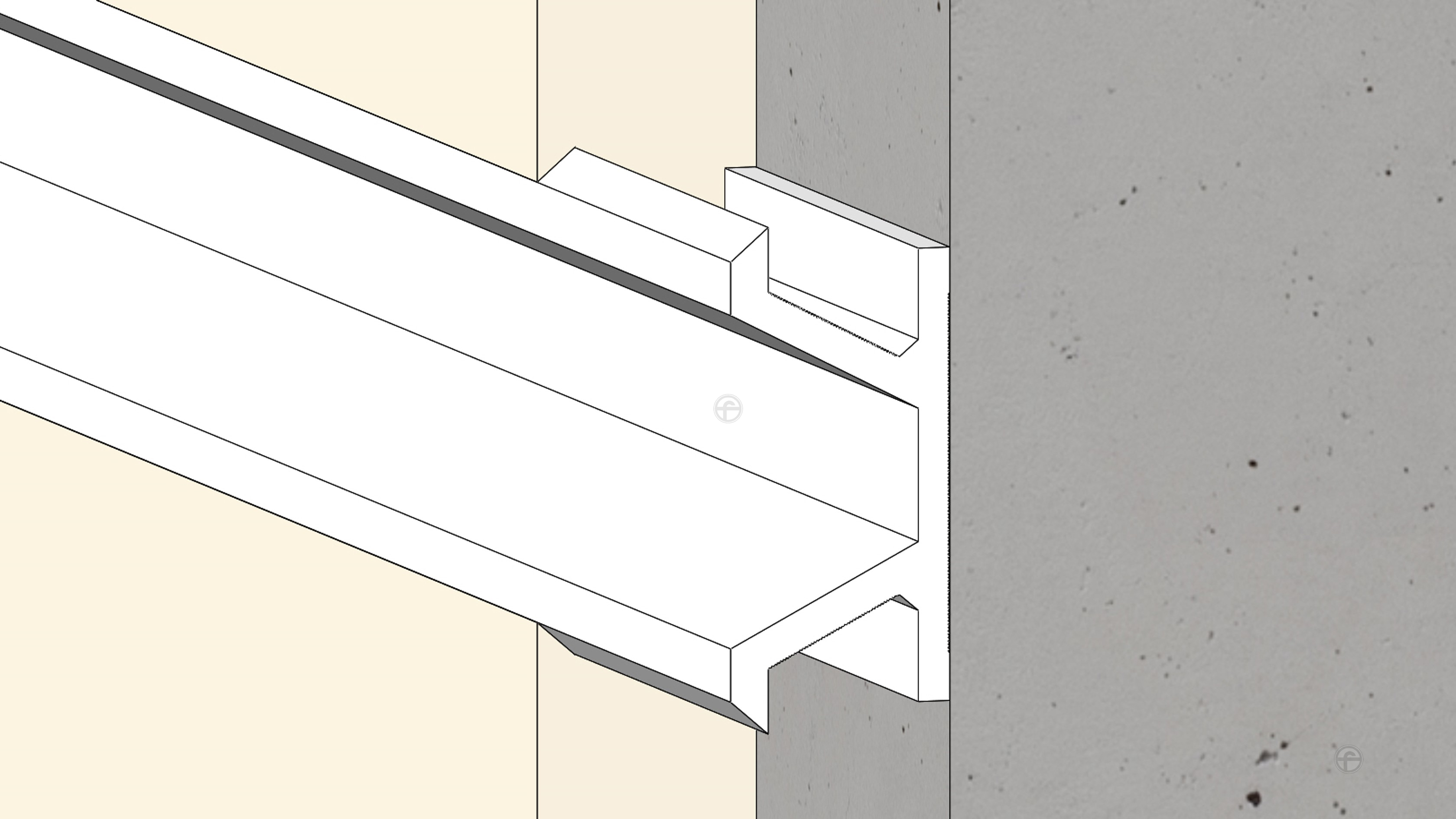V型 牆面批土伸縮縫