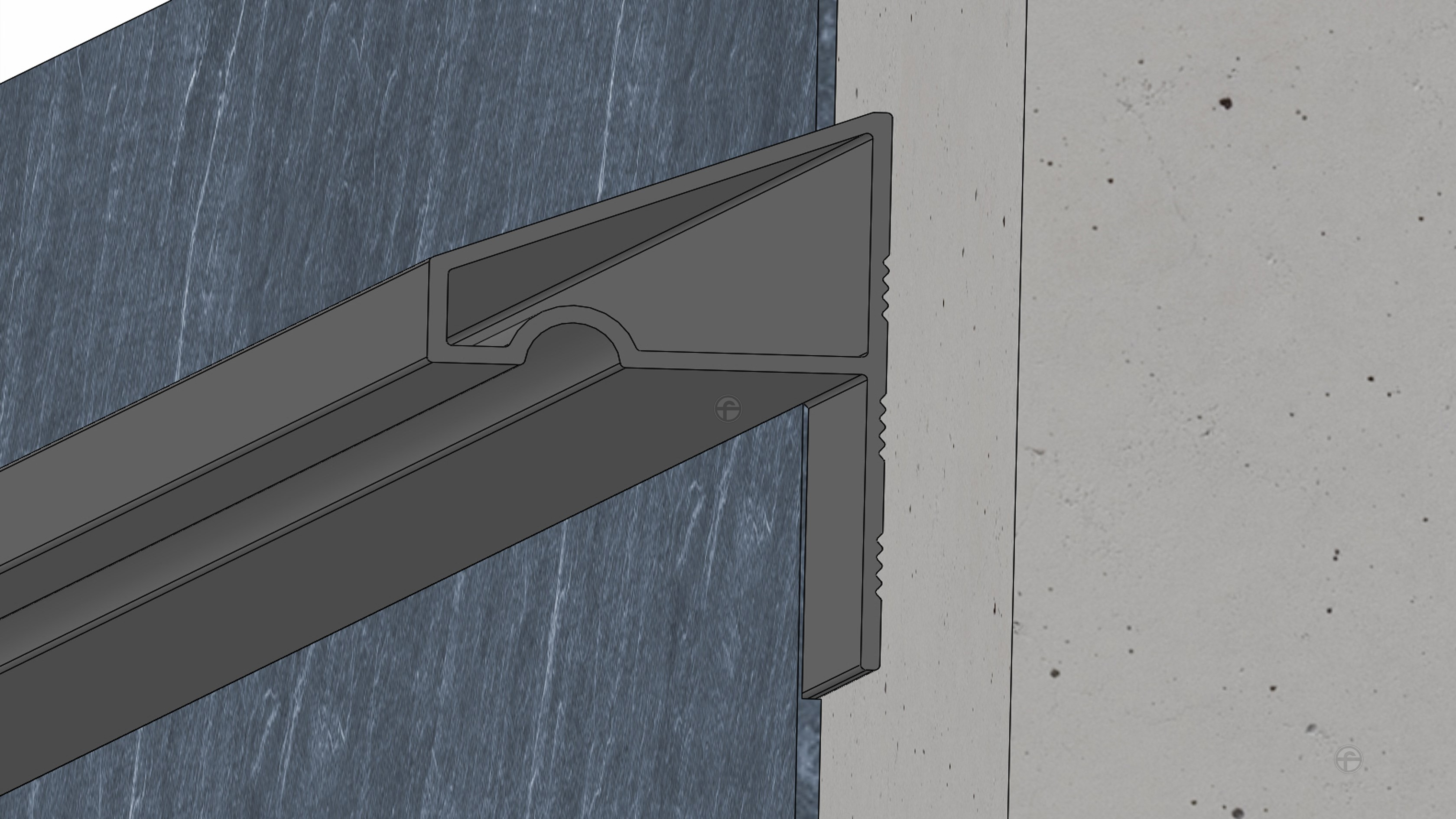 鋁製滴水條(牆面，後加裝)