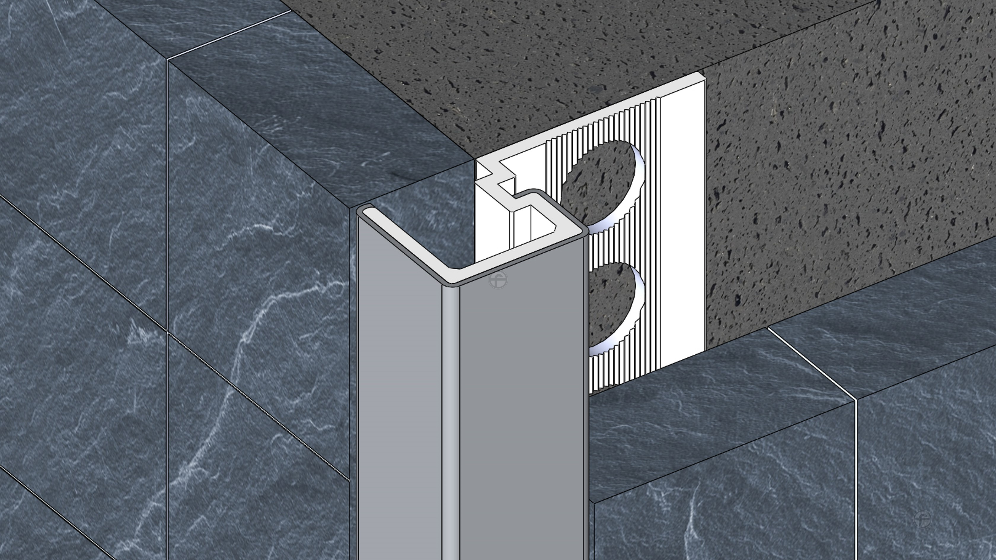 方型塑膠包白鐵修邊條