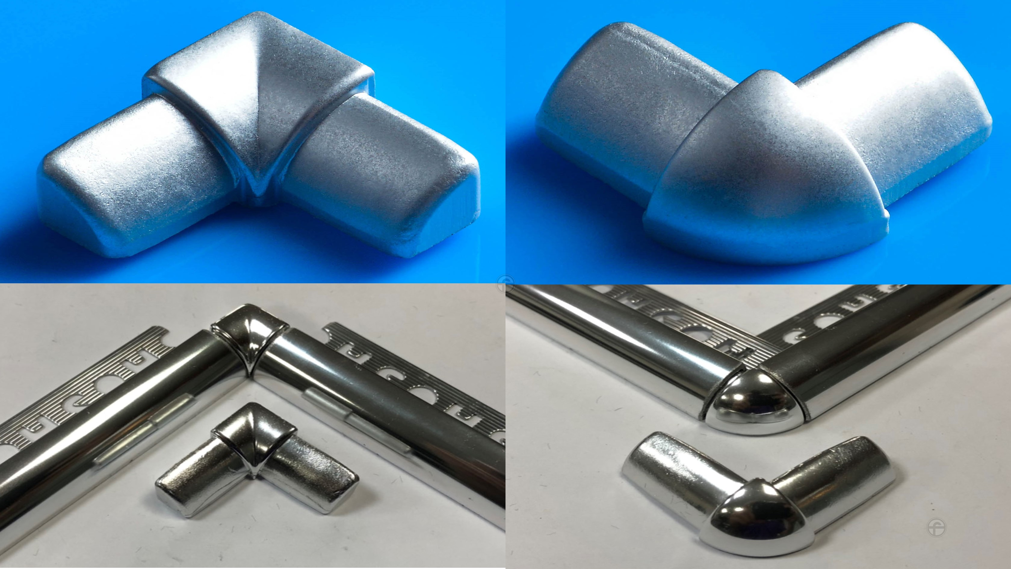 鋁製修邊條弧形各式接頭