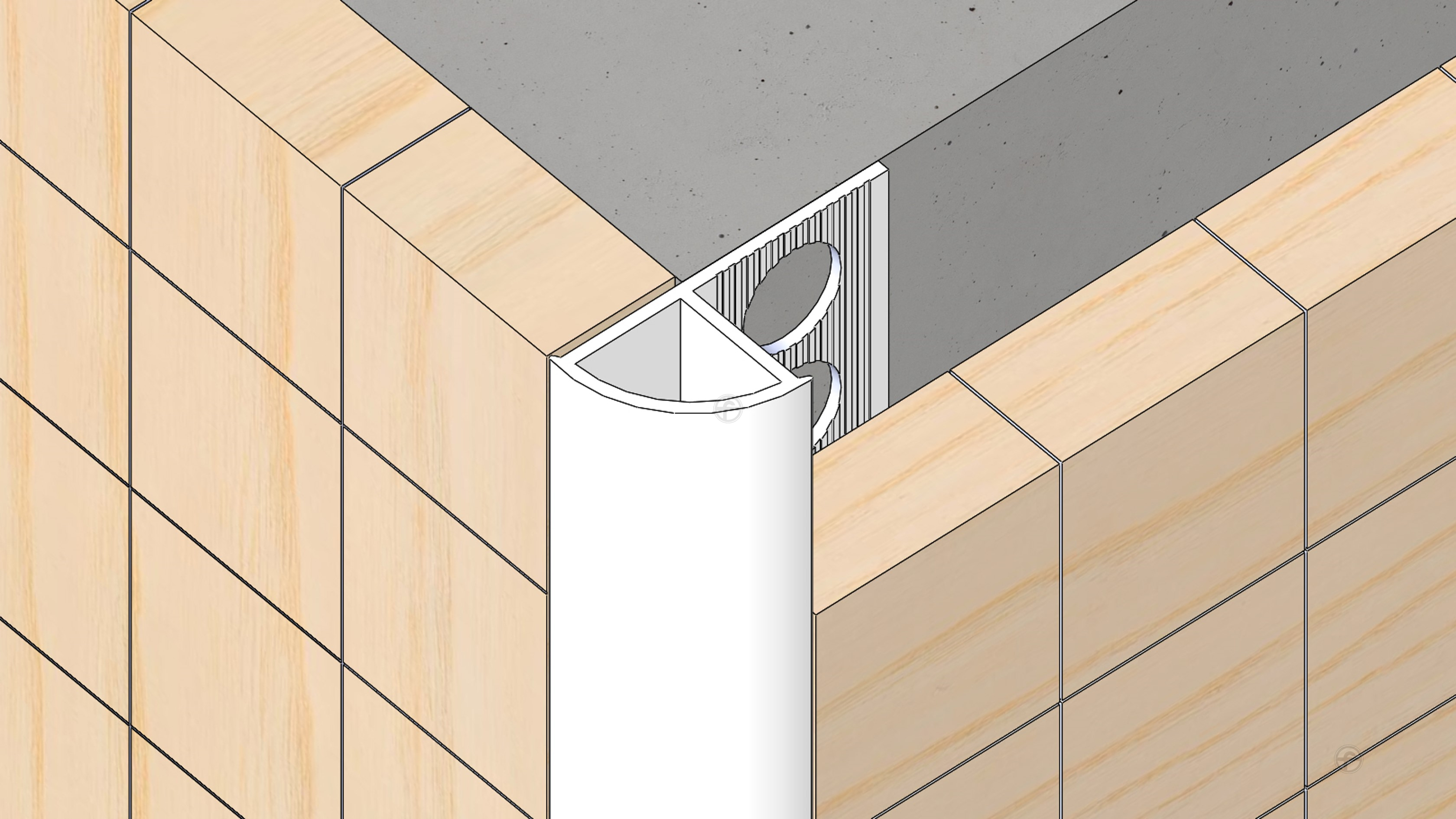 弧型 彩紋塑鋼修邊條